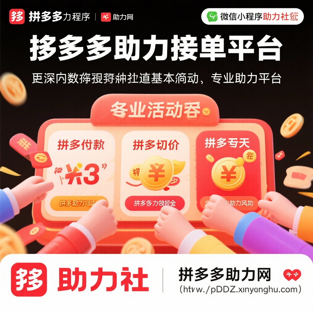拼多多助力平台解析微信小程序助力社与拼多多助力网全攻略