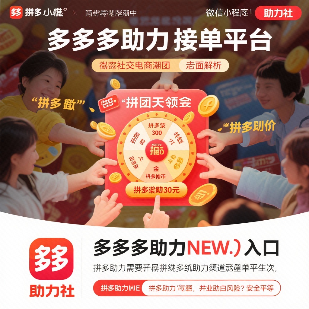 拼多多助力接单平台解析微信小程序助力社与拼多多助力网