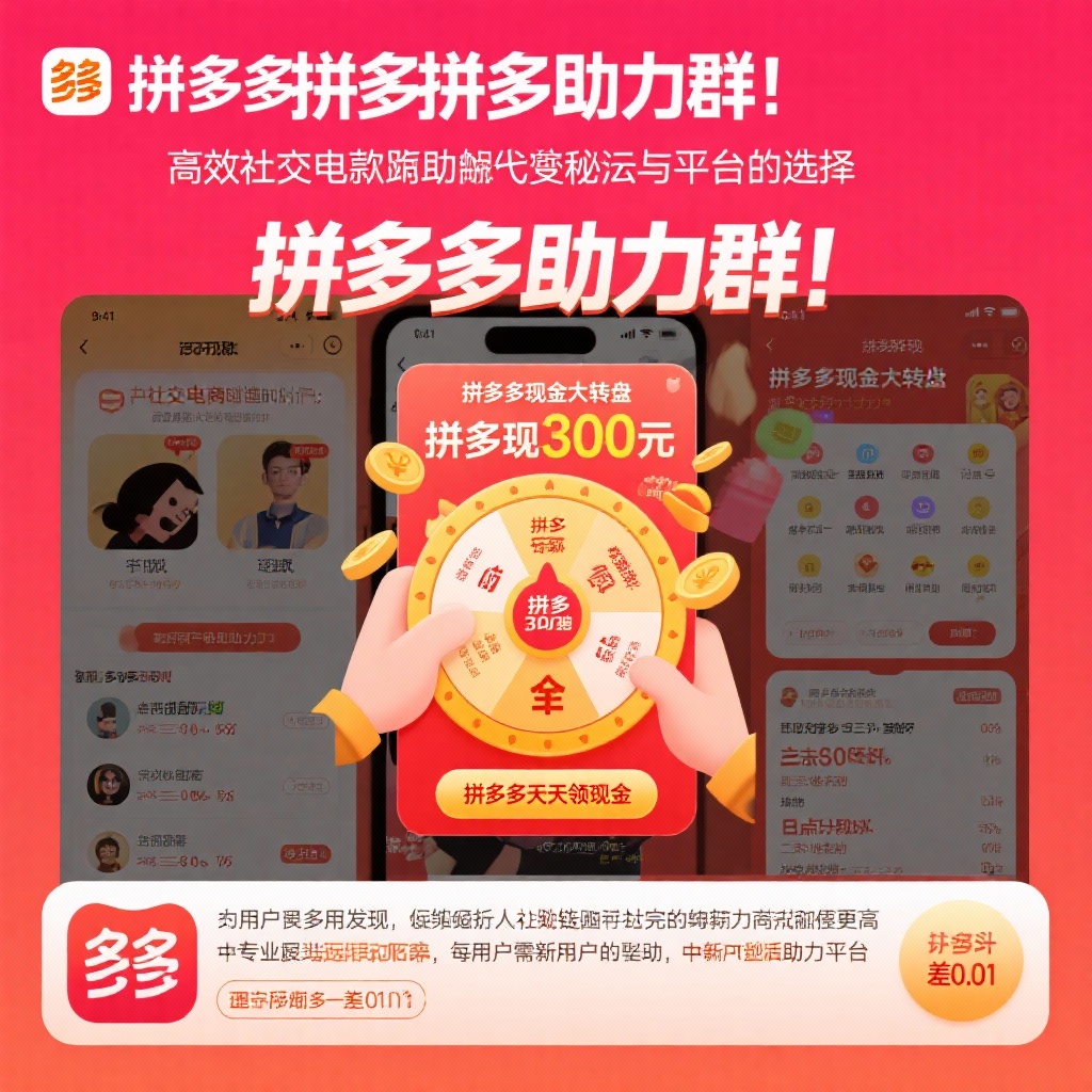 拼多多助力群高效互助秘诀与平台选择指南