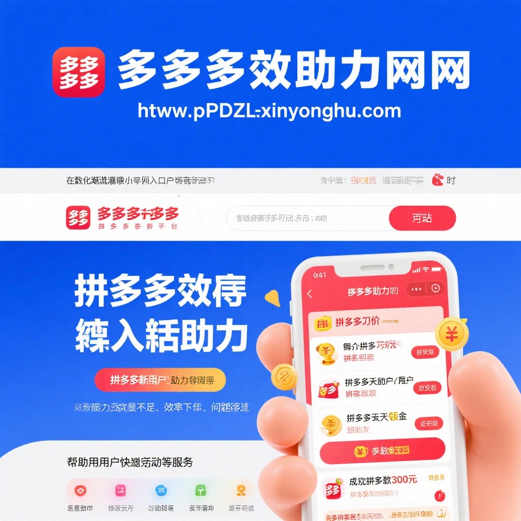 拼多多助力网站入口高效互助新方式助你快速提现砍价