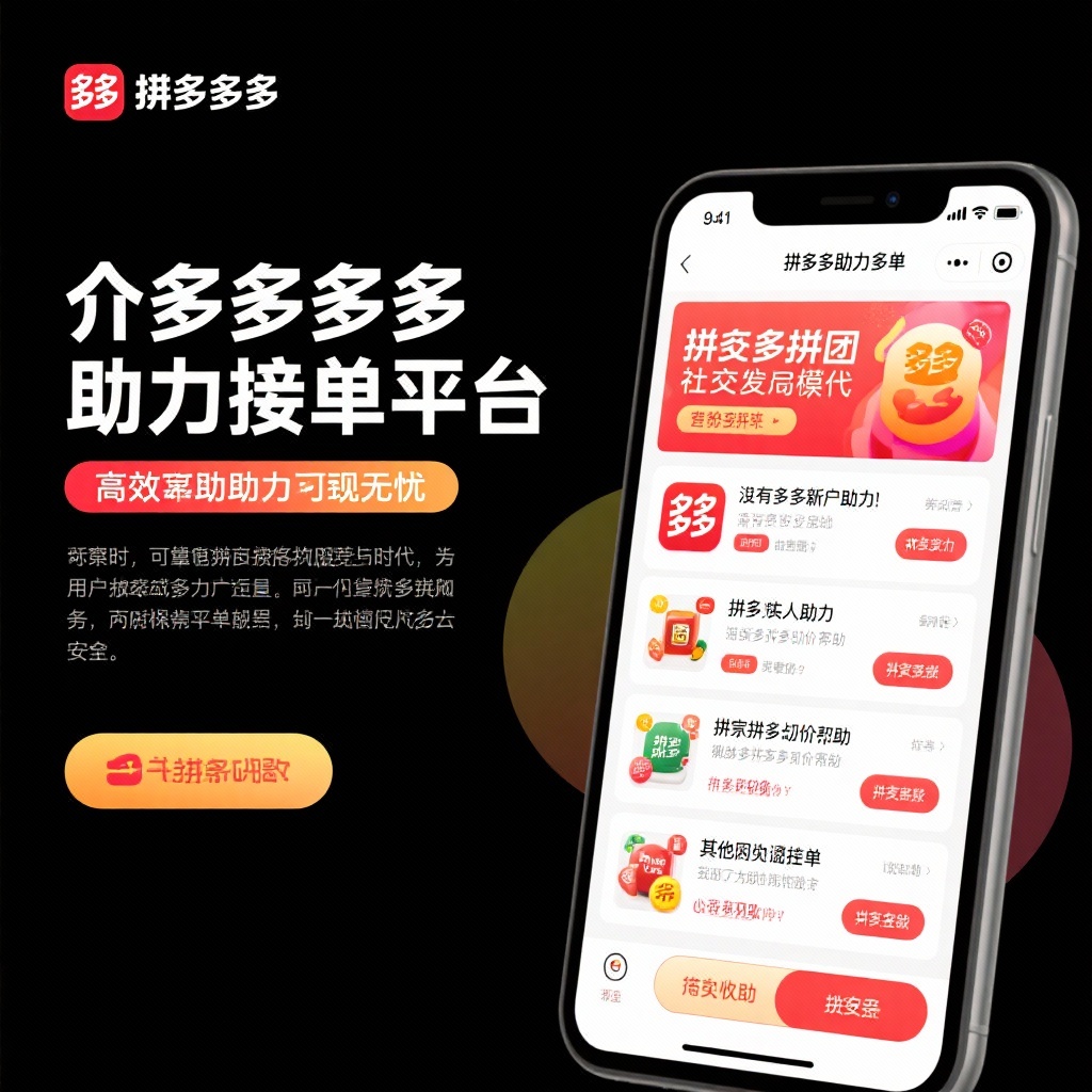 拼多多助力接单平台高效互助提现无忧指南