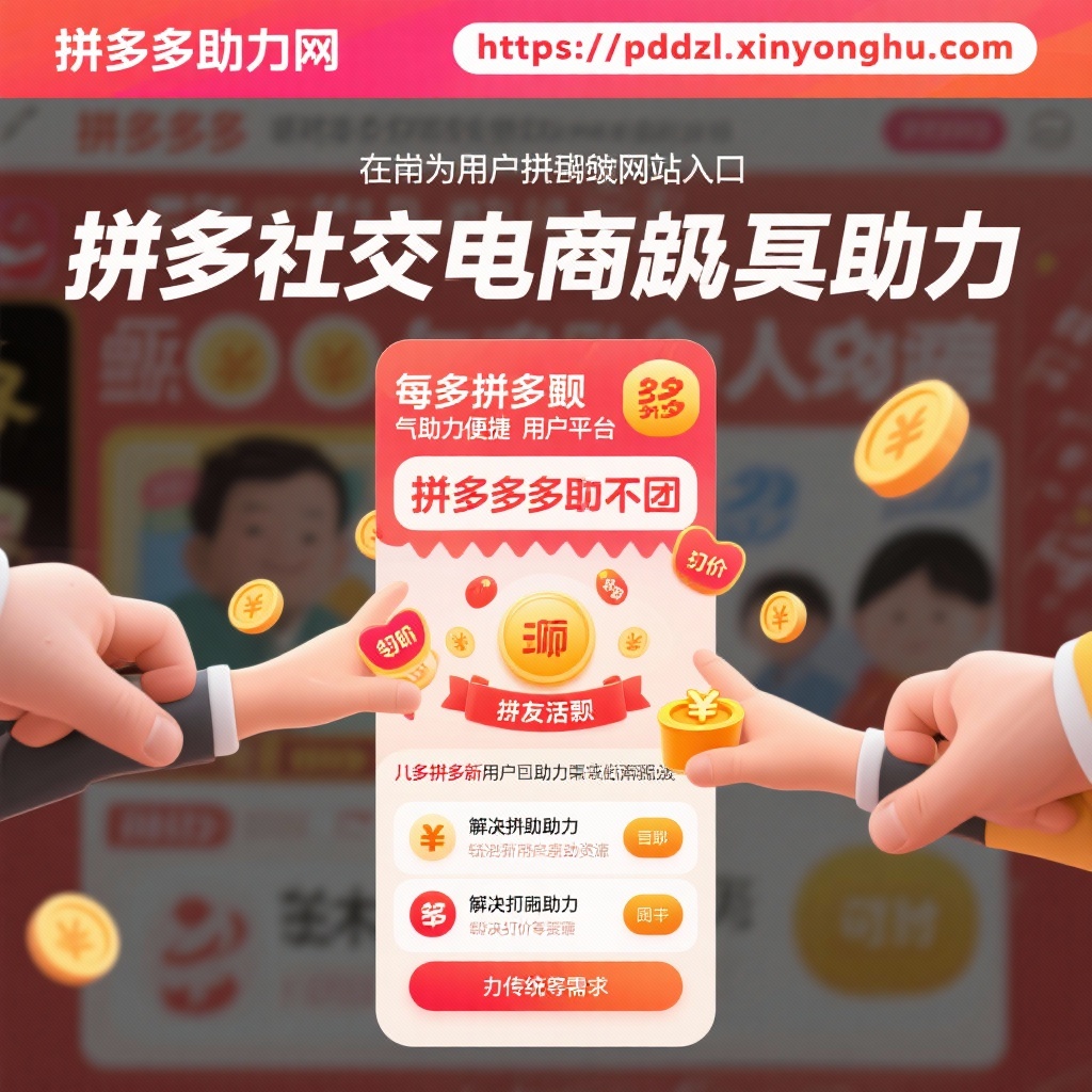 拼多多助力网站安全便捷互助平台高效解决提现砍价需求
